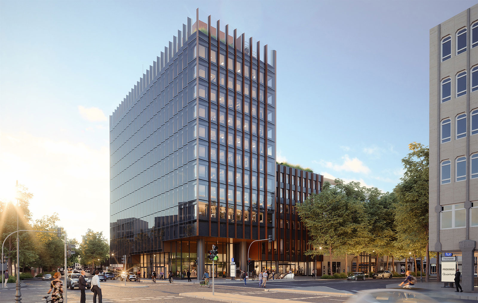 Visualisierung des Bauprojekts Central Cross in Köln, wo Deloitte nun Ankermieter ist.