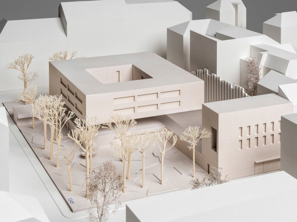 Ein Foto des Entwurfsmodells für die neue Deutsche Botschaft in Wien.