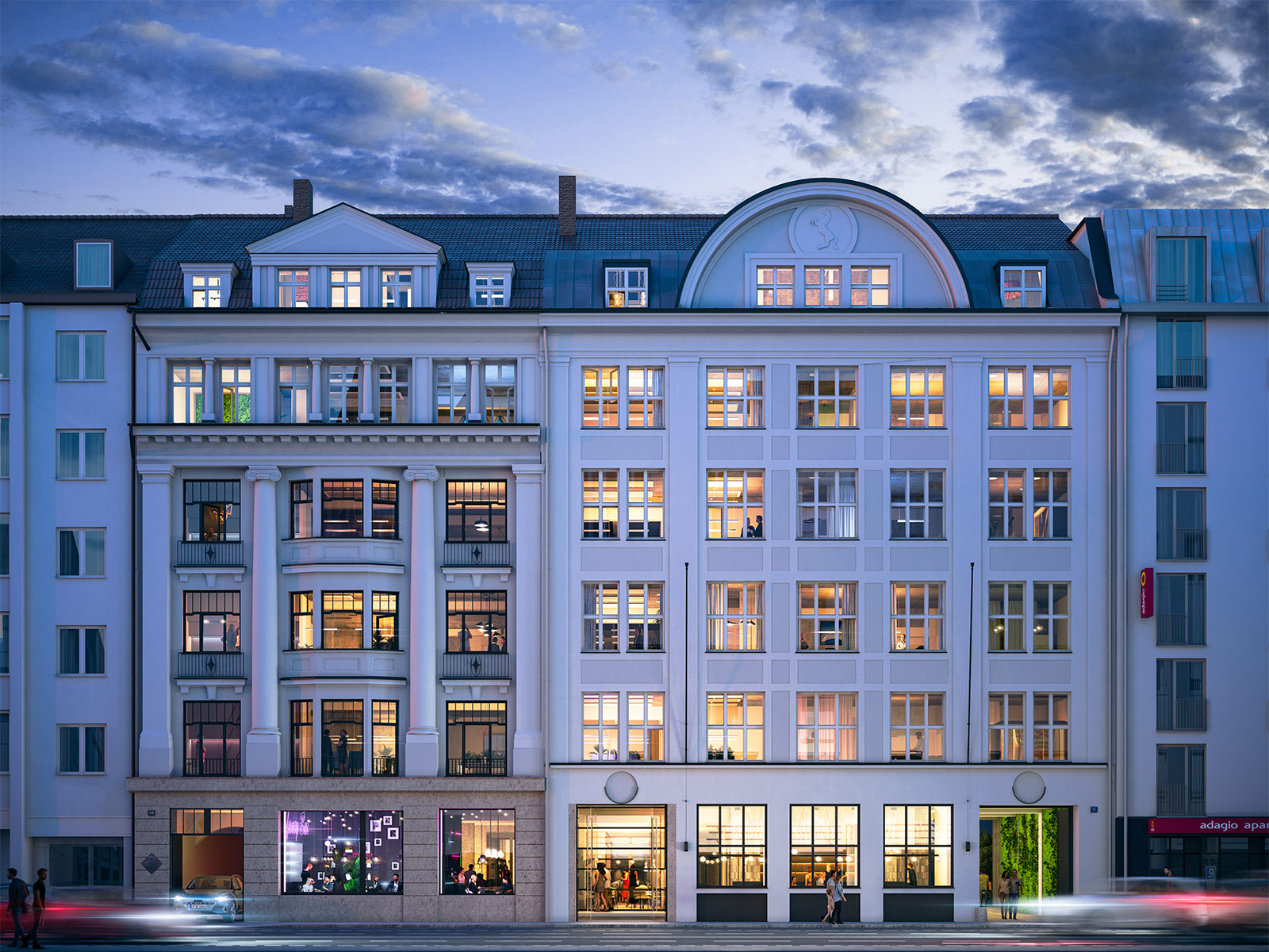 Außenvisualisierung des Franz Marc Quartiers in München