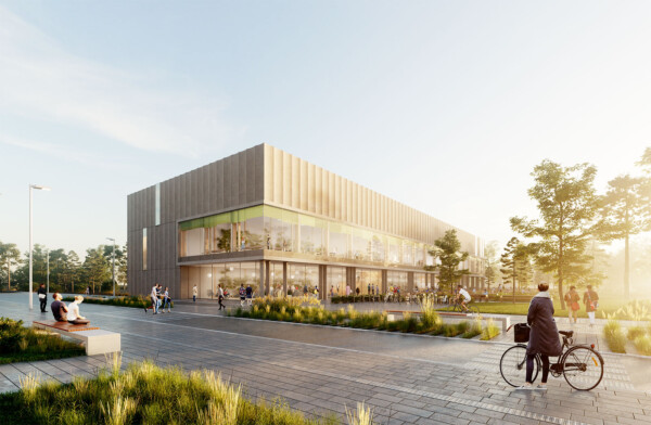 Visualisierung der geplanten größten Mensa deutschlands an der JLU in Gießen