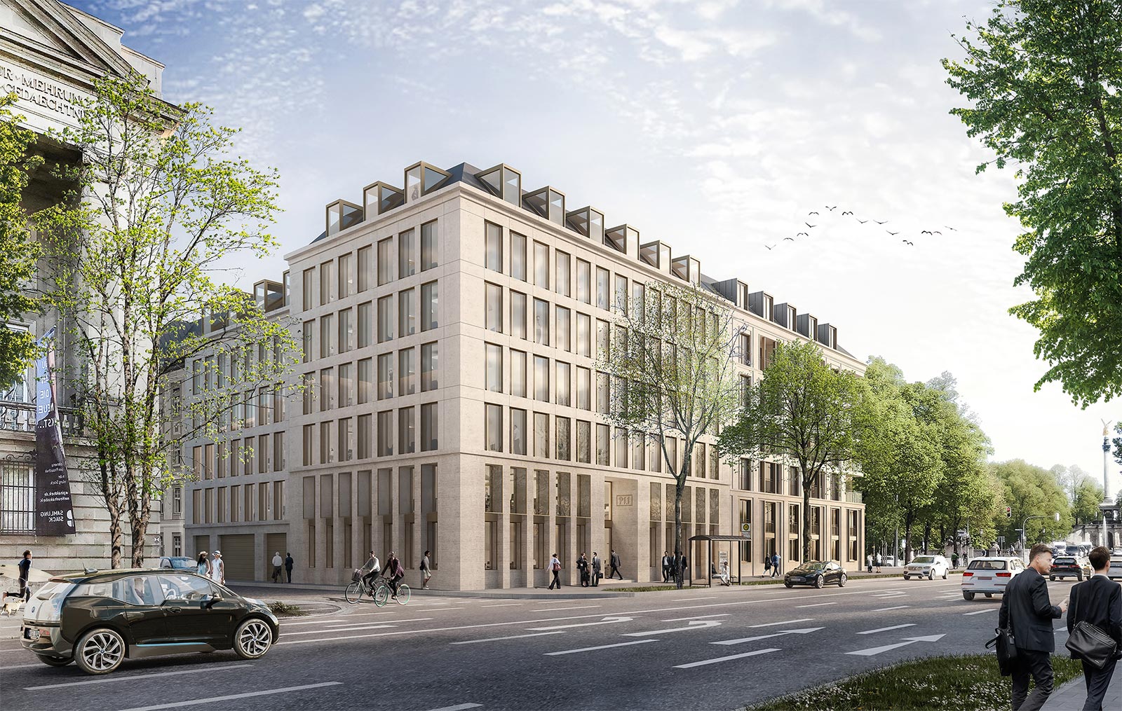 Visualisierung: P11 in der prinzregentenstraße 11 in München wird revitalisiert.