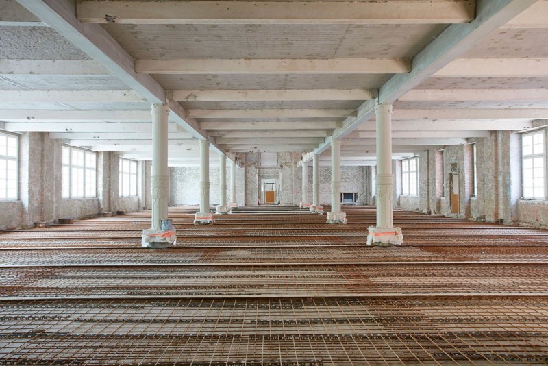 Baustahlverlegung auf dem Boden eines Stockwerks