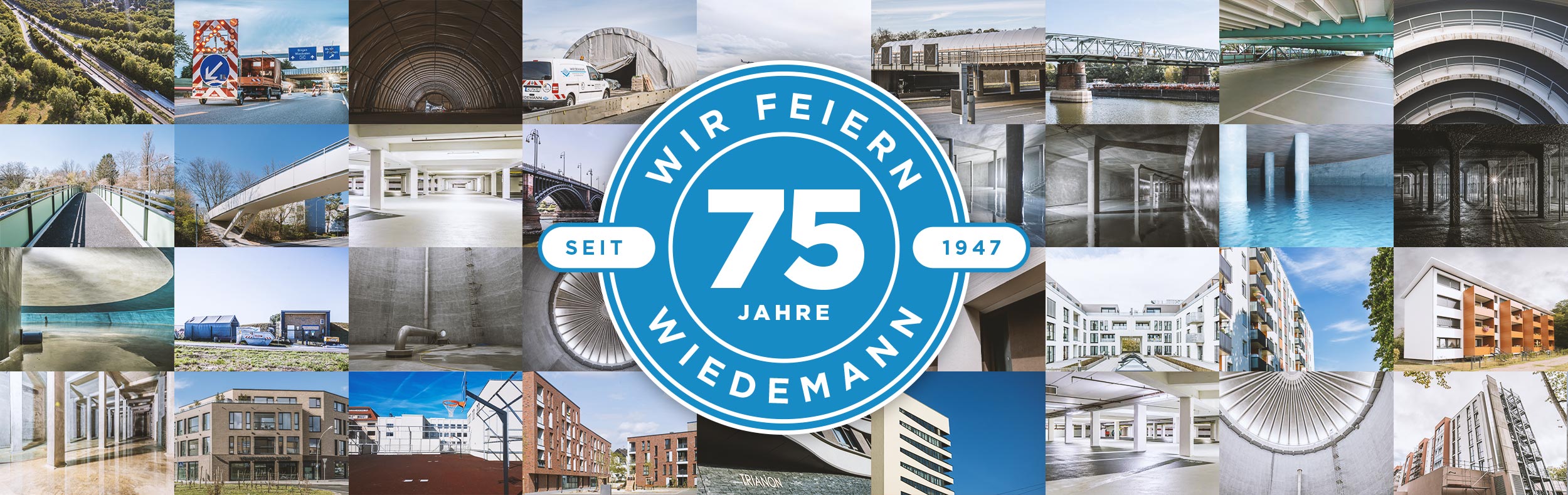 Profilbild des Unternehmens Die Fritz Wiedemann & Sohn GmbH in Wiesbaden. Das Bild zeigt einige Projekte im Bereich Bauwerksinstandsetzung.